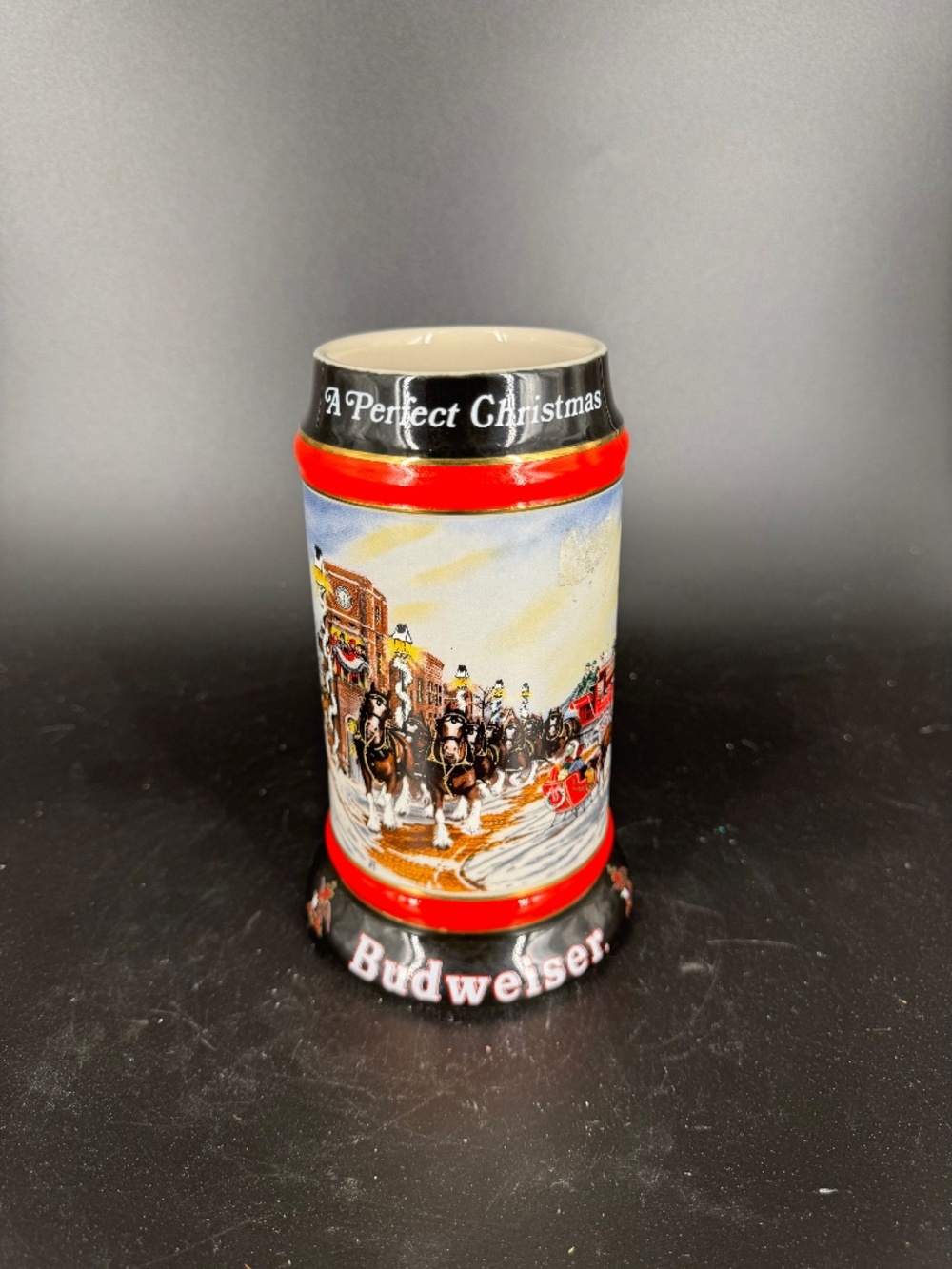 1992 BUDWEISER "A Perfect Holiday" Beer Stein